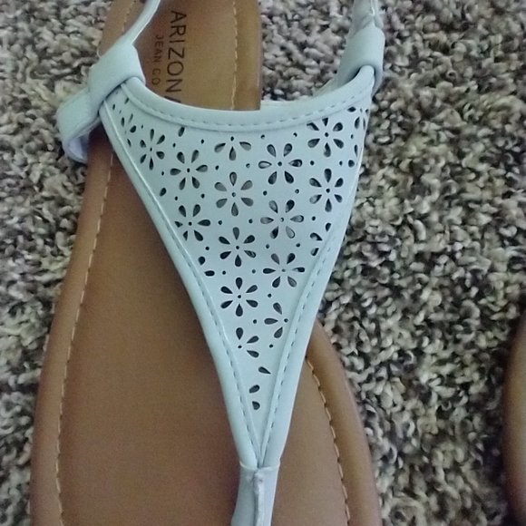 Light Blue Sandals Flats, size 7.5 - Picture 3 of 6